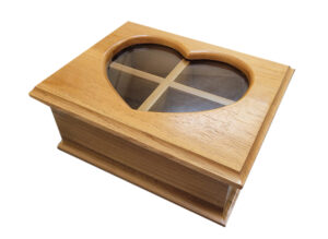 Teak Heart Jewellry Box